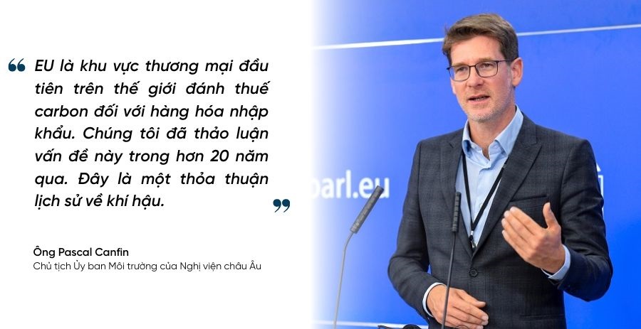 Ông Pascal Canfin, Chủ tịch Ủy ban Môi trường của Nghị viện châu Âu phát biểu