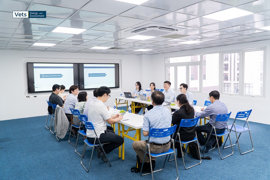 Cuộc họp đối tác thảo luận về khóa tập huấn doanh nghiệp về các giải pháp và đầu tư tiết kiệm năng lượng