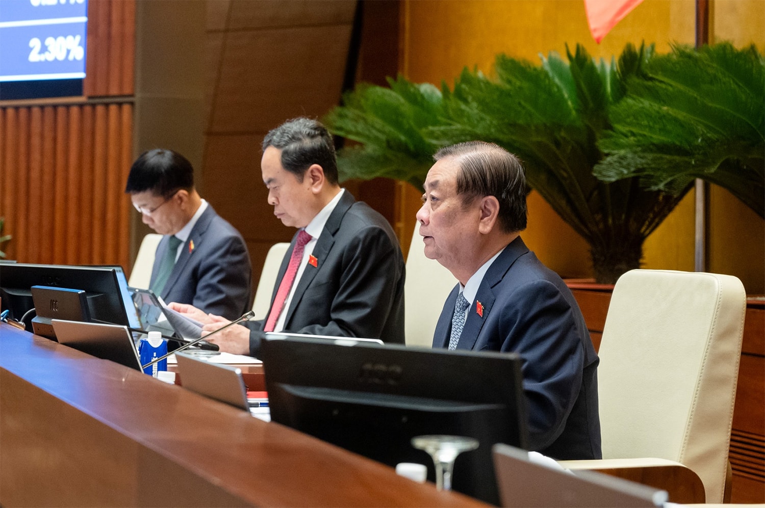 Phó Chủ tịch Quốc hội Lê Minh Hoan điều hành phiên họp. Ảnh: Phạm Thắng