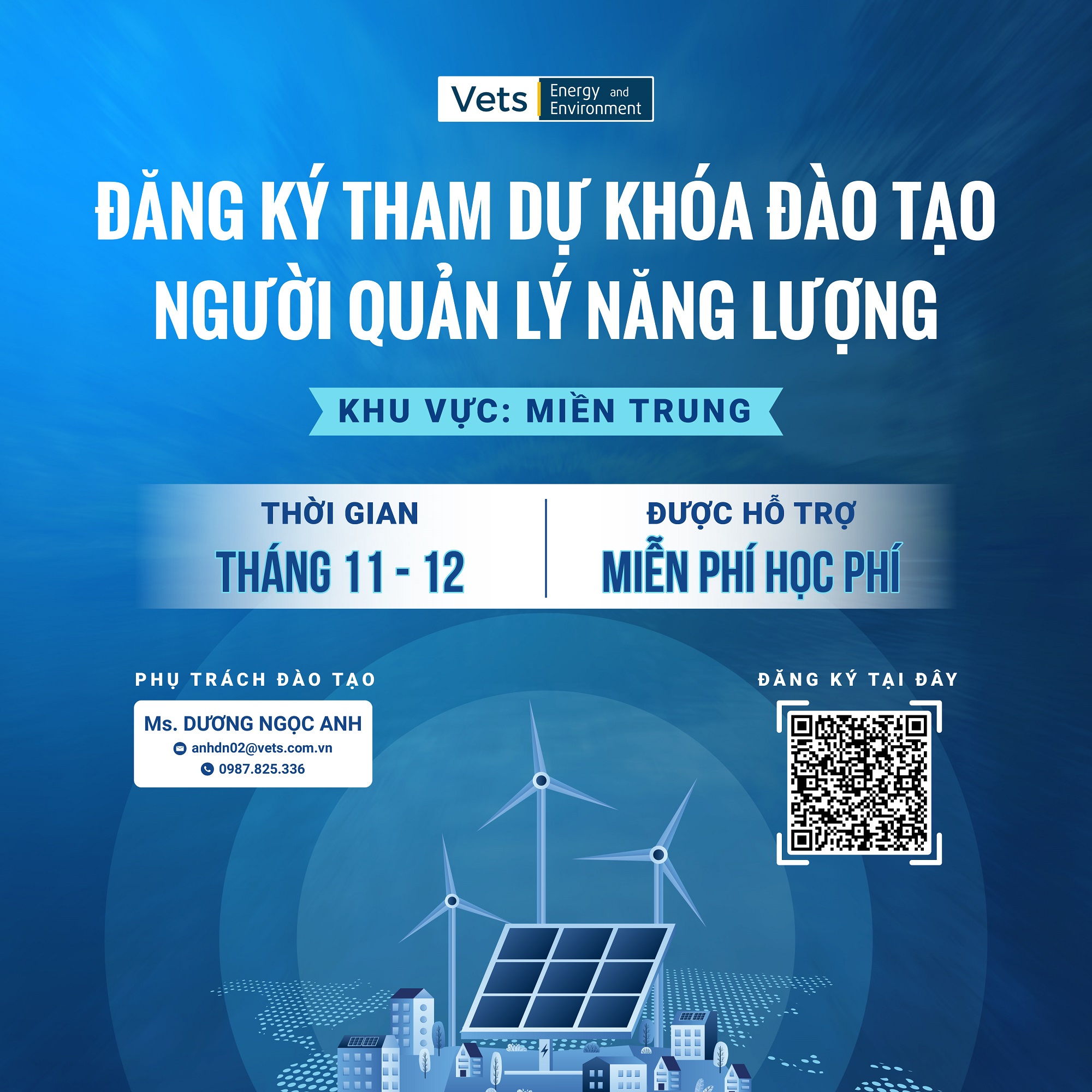 Tuyển Sinh Khóa Quản Lý Năng Lượng Miễn Phí Tại Miền Trung