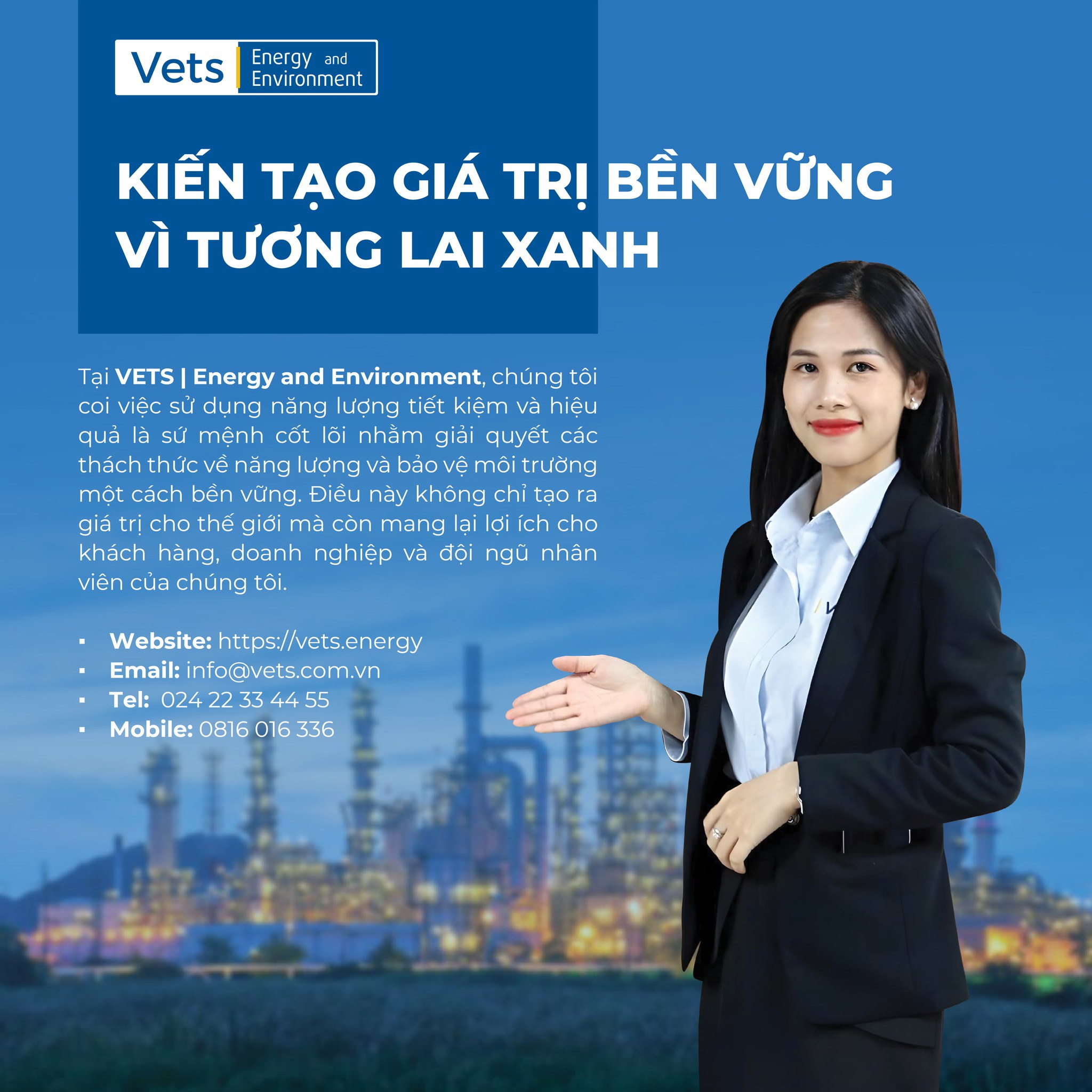 VETS | Energy & Anvironment đồng hành cùng doanh nghiệp sử dụng năng lượng hiệu quả