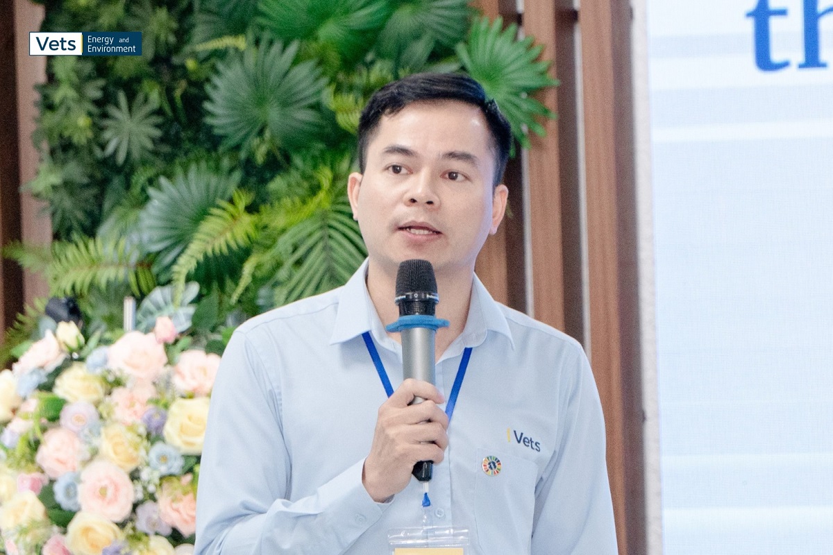 Anh Đào Xuân Hoạch - Chuyên gia Khí nhà kính của VETS | Energy and Environment chia sẻ kinh nghiệm tại hội nghị