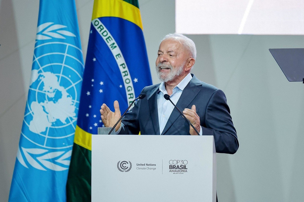 Tổng thống Brazil Luiz Inácio Lula da Silva phát biểu tại lễ khai mạc COP30. (Nguồn: COP30)