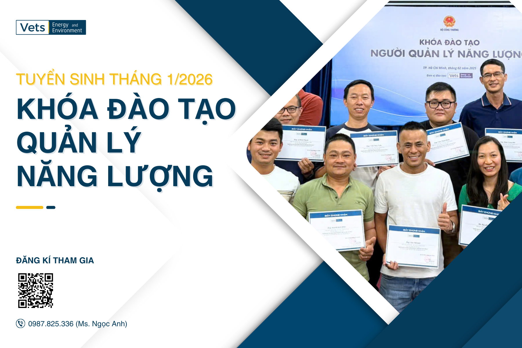  Tuyển Sinh Khóa Đào Tạo Người Quản Lý Năng Lượng Tháng 1/2026