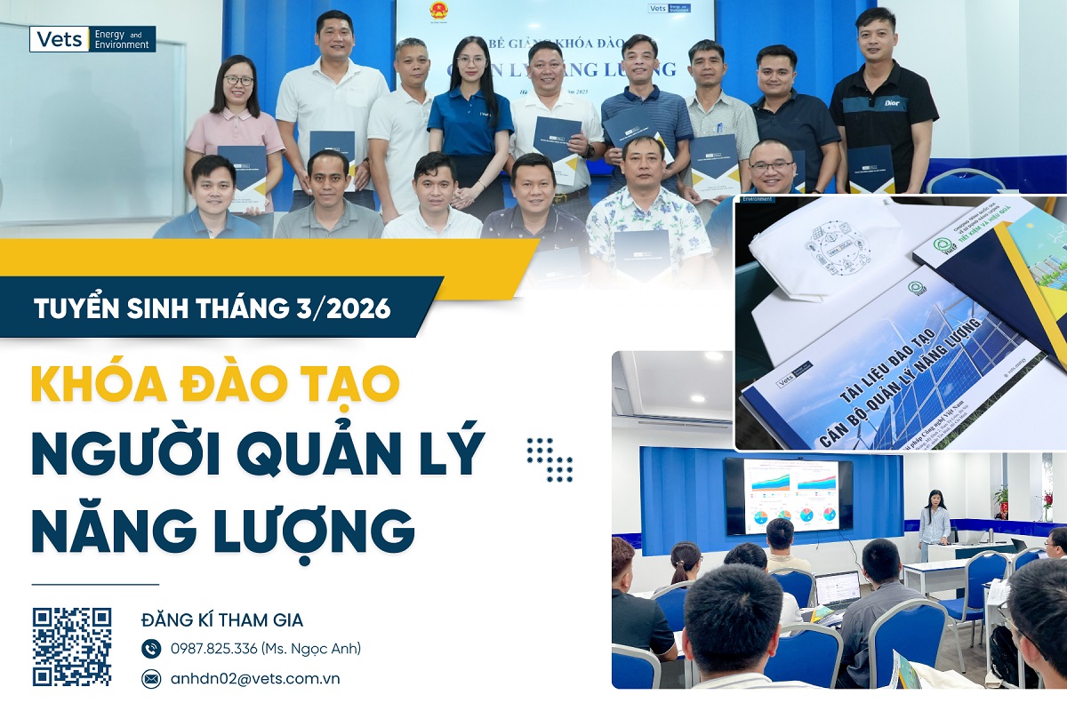 Tuyển sinh khóa đào tạo Người quản lý năng lượng tháng 3/2026