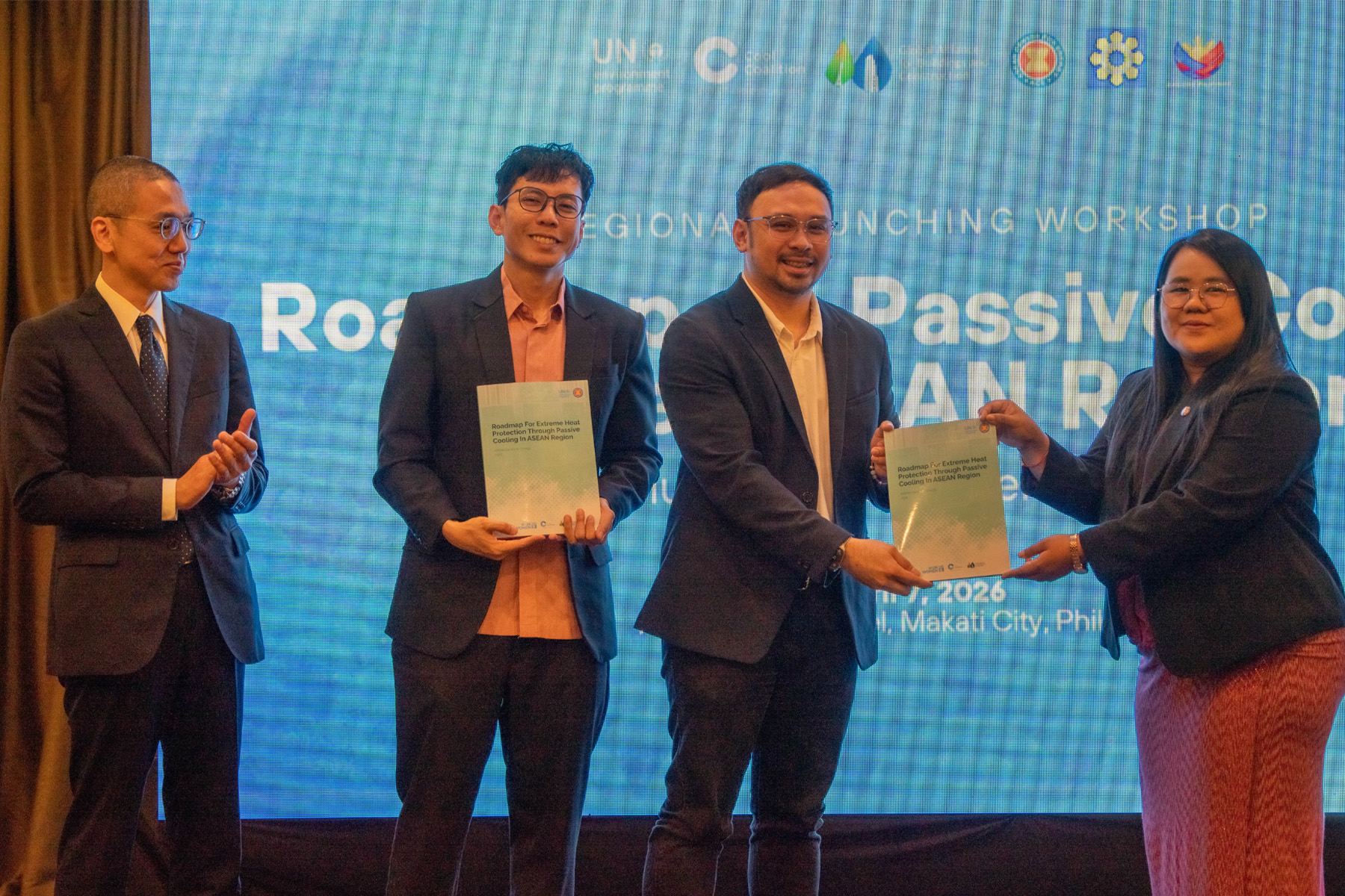 Lễ ra mắt “Lộ trình bảo vệ trước nắng nóng cực đoan bằng giải pháp làm mát thụ động tại khu vực ASEAN” ở Manila, Philippines, ngày 7 tháng 4 năm 2026. (Nguồn: Trung tâm Năng lượng ASEAN)