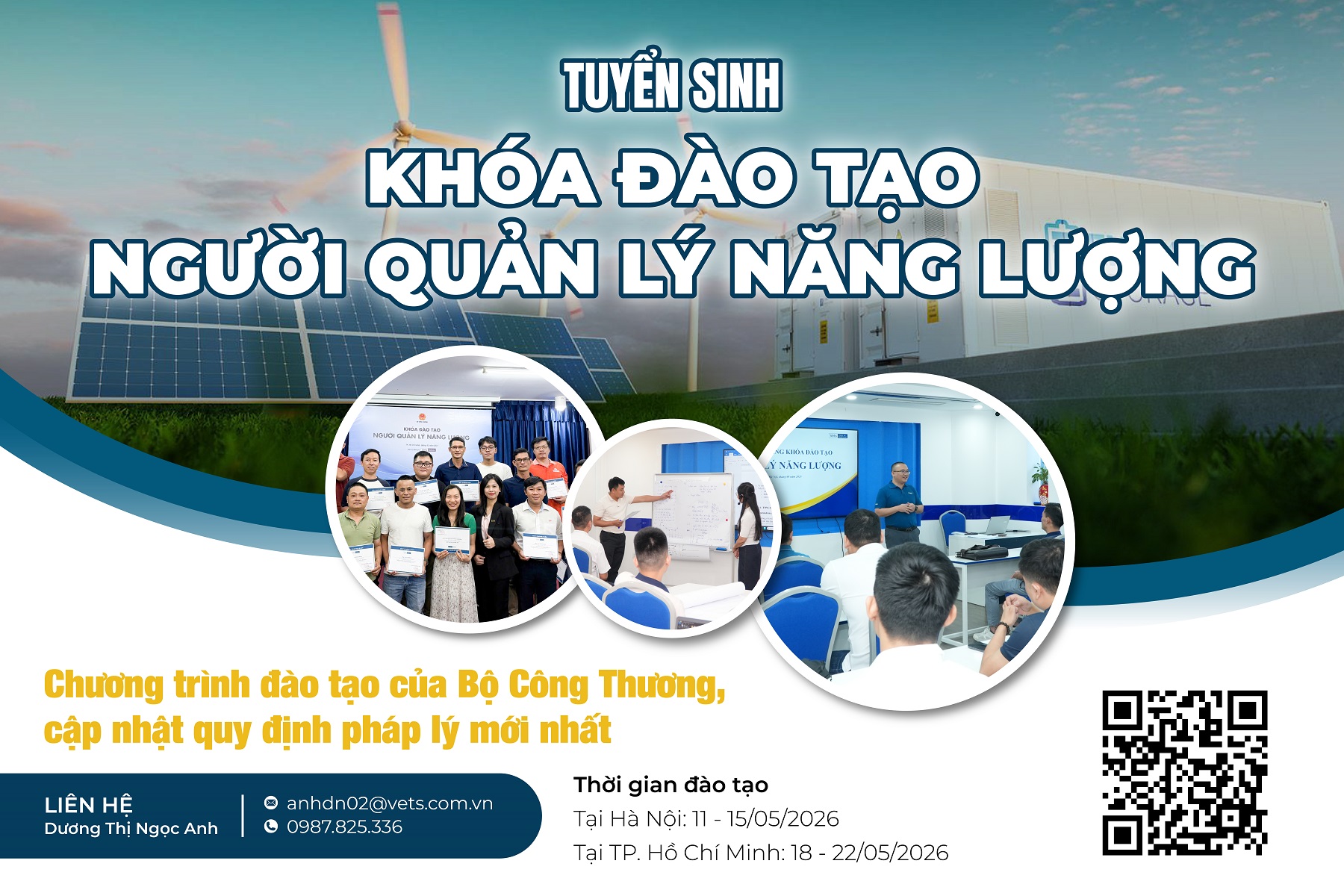 VETS | EnE tuyển sinh Khóa đào tạo Người Quản Lý Năng Lượng tháng 5/2026
