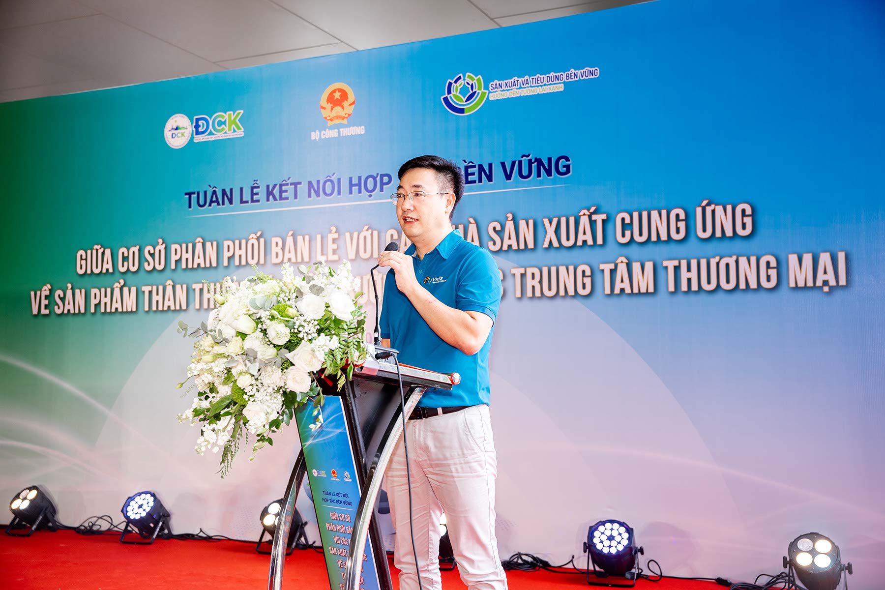 Ông Hoàng Hải - Giám đốc của VETS | EnE chia sẻ tại lễ khai mạc.